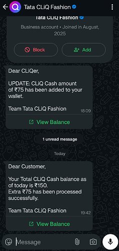 Tata CLiQ Free Cash Offer