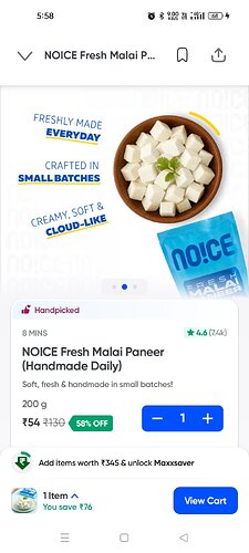 NOICE Fresh Malai Paneer