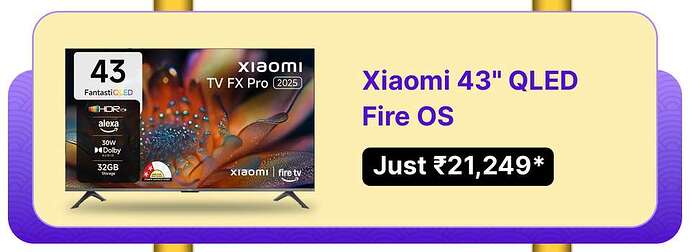 Xiaomi Mi FX Pro 43 inch QLED 4K Smart Fire TV
