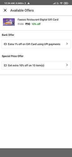 Faasos Digital Gift Card Offer on Flipkart