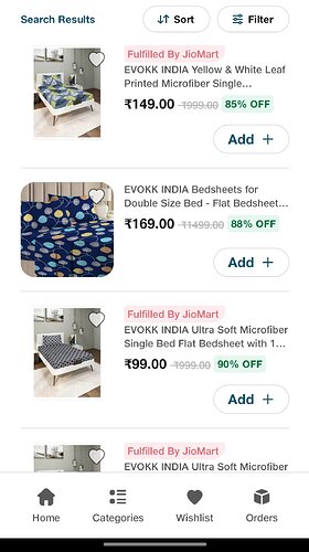 EVOKK INDIA Bedsheets