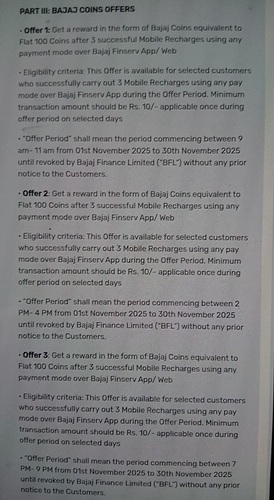 Bajaj Finserv Mobile Recharge Offer