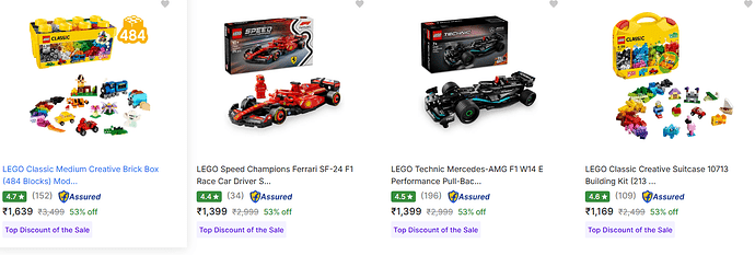 LEGO Toys Discount on Flipkart