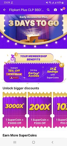 Flipkart SuperCoin ₹3000 Off Offer