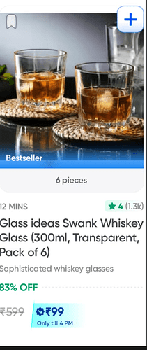 Glass Ideas Swank Whiskey Glasses - Pack of 6