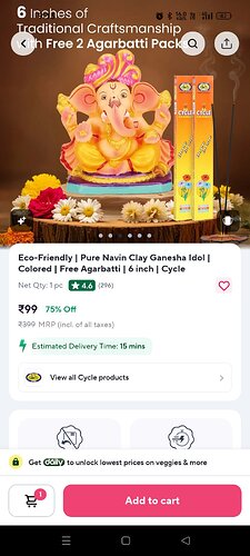 Eco-Friendly Ganesha Idol