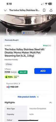 Indus Valley Idli Maker Offer