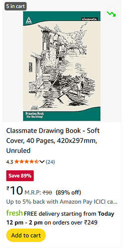 Classmate Drawing Book