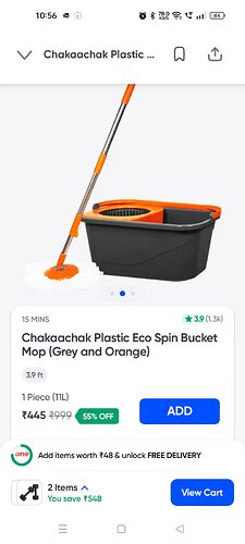 Chakaachak Eco Spin Bucket Mop