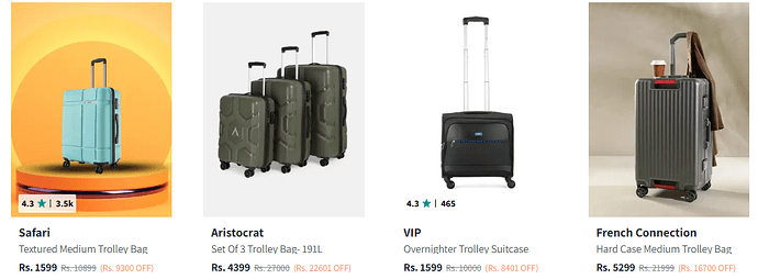 Branded Trolley Bags Sale