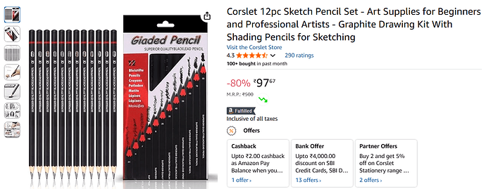 Corslet Sketch Pencils Features