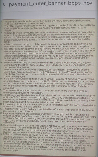 ABCD UPI Offer Details