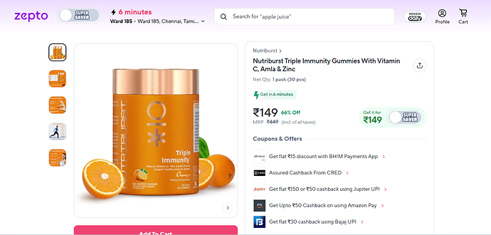 Nutriburst Triple Immunity Gummies