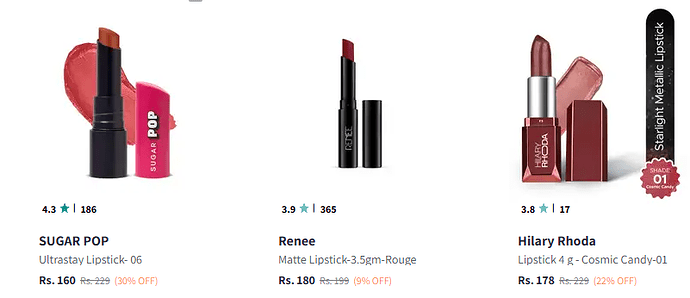 Myntra Women Lipstick Offer