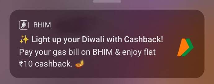 BHIM Cashback on Gas Bill