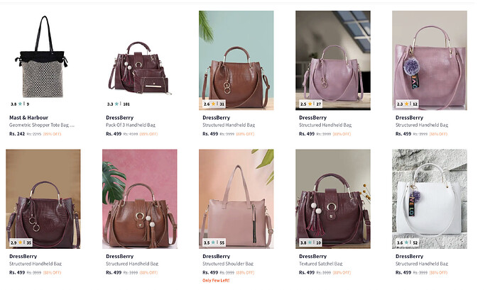 Myntra Women's Handbags Sale