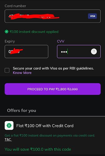 Payment Process Screenshot