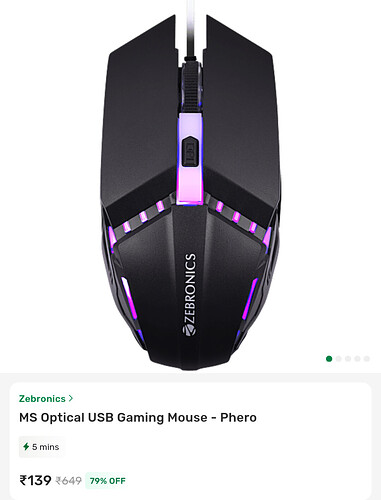 Zebronics Phero MS Optical USB Gaming Mouse
