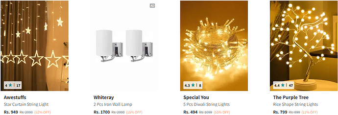 Myntra Home Lighting Sale