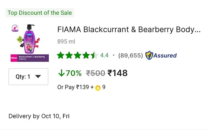 FIAMA Blackcurrant & Bearberry Body Wash