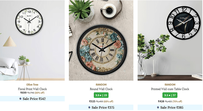 AJIO Clocks Sale - Up to 80% Off