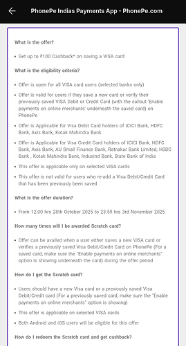 PhonePe Cashback Offer Scratch Card