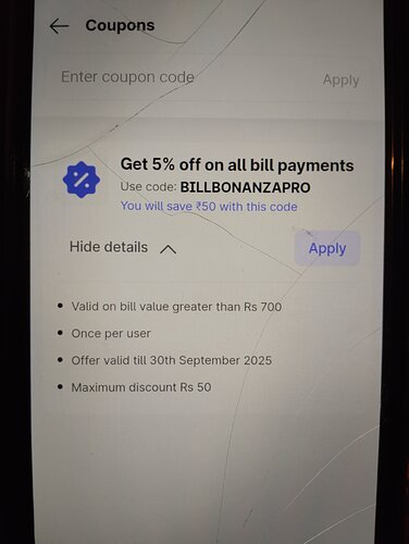 Park Plus App Credit Card Bill Payment Offer