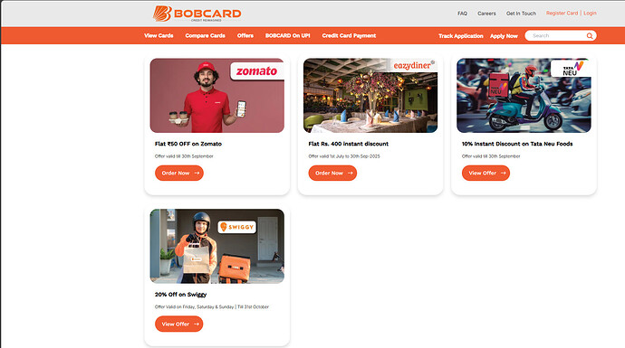BOB Card Swiggy Offer