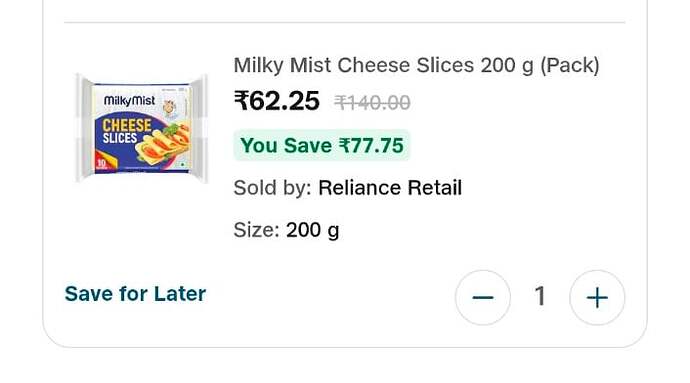 Milky Mist Cheese Slices Product