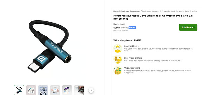 Portronics iKonnect C Pro Audio Jack Converter