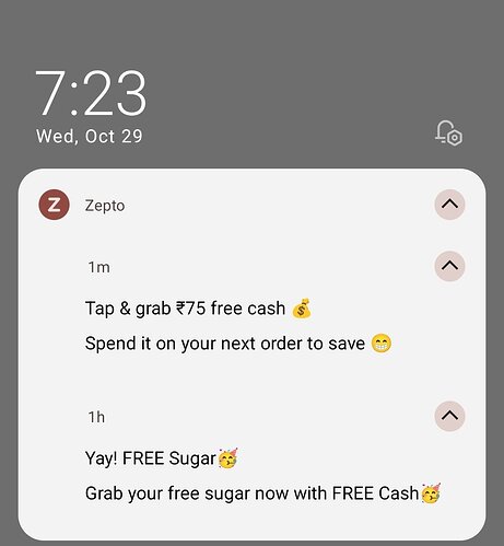 Zepto ₹75 Cashback Offer