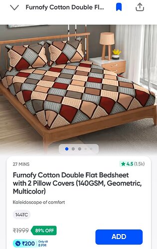 Furnofy Double Bedsheet