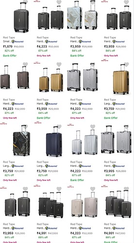 Red Tape Luggage Sale