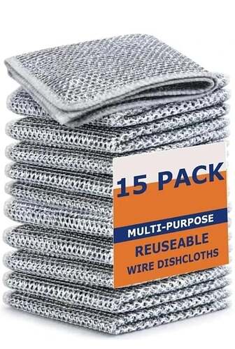 VEWIKZY Non-Scratch Dish Wash Cloth