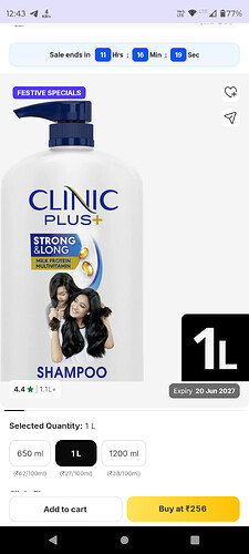 Clinic Plus Strong & Long Health Shampoo 1L