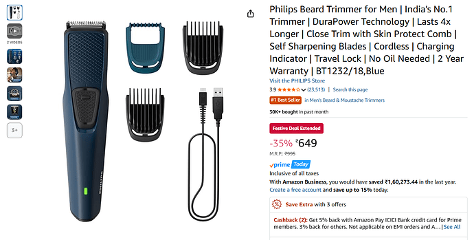 Philips Trimmer Feature 1