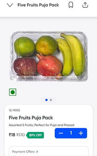 Swiggy Instamart Five Fruits Puja Pack
