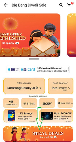 Flipkart Steal Deals Banner