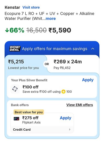 KENSTAR Ecopure 7 L Water Purifier