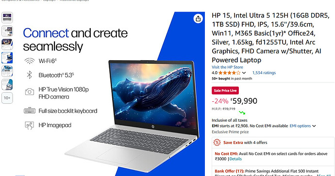 HP 15 Laptop Features