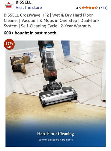 BISSELL CrossWave HF2 Deal Screenshot