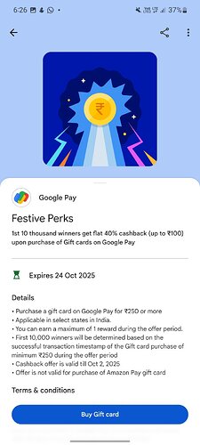 Google Pay Gift Card Offer Image 2