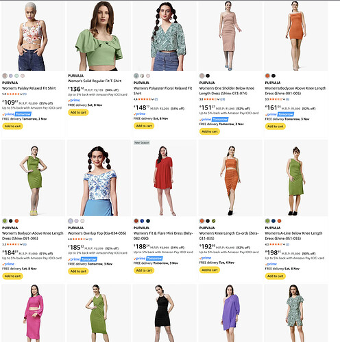 Purvaja Women's Dresses Deal