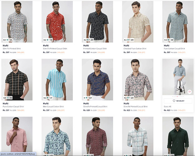 Mufti Shirts Discount
