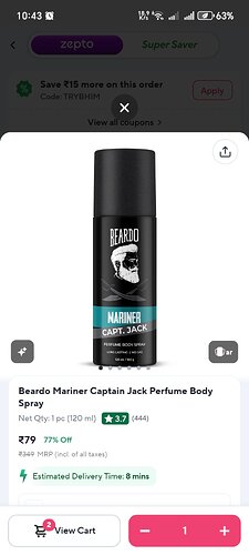 Beardo Mariner Captain Jack Perfume Body Spray