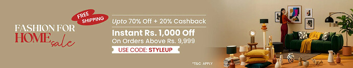 Pepperfry Fashion For Home Sale