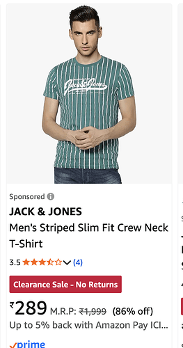 Jack & Jones Men's T-Shirts Discount