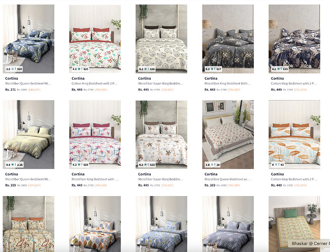 Myntra Bedsheets & Curtains Sale