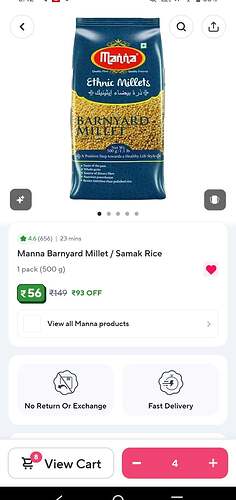 Manna Barnyard Millet Samak Rice
