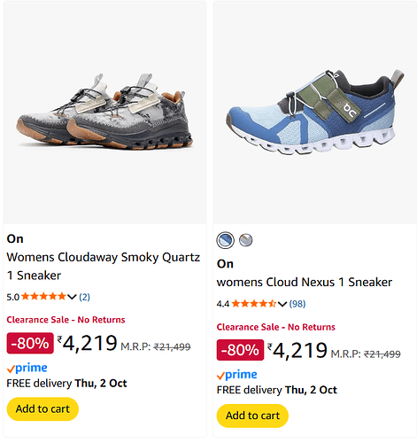 On Running Shoes Offer